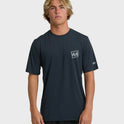 Crayon Wave Loose Fit Short Sleeve Surf Shirt - Navy