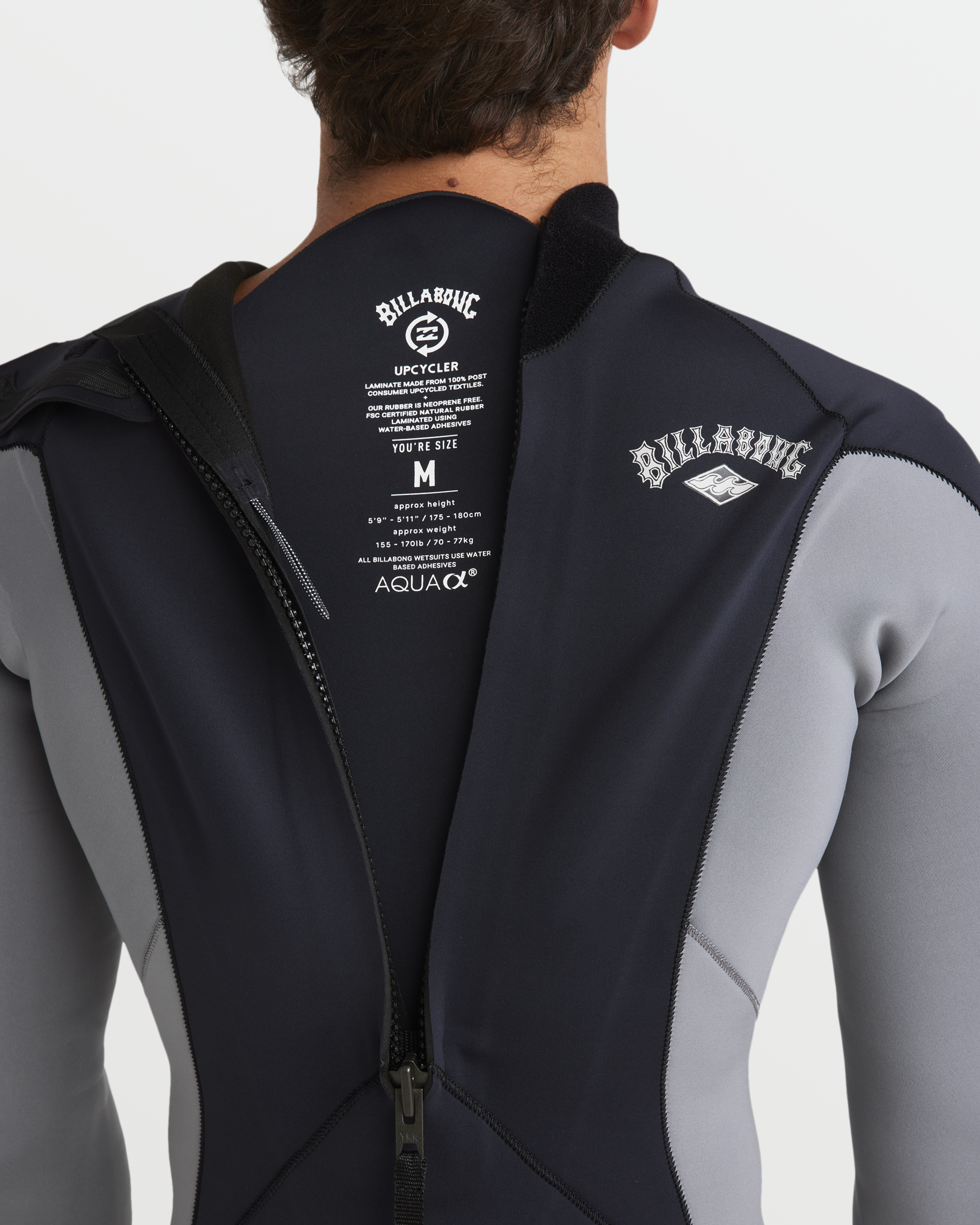 3/2mm Absolute Natural Back Zip Fullsuit - Alloy | Billabong 3/2mm Absolute Natural Back Zip Fullsuit - Alloy | Billabong