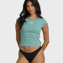 Oslo short Sleeve knit Top - Bay Blue