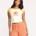 Beach Club Babe Short Sleeve T-Shirt - Butter