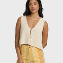 Need Now Sweater Tank Top - White Cap
