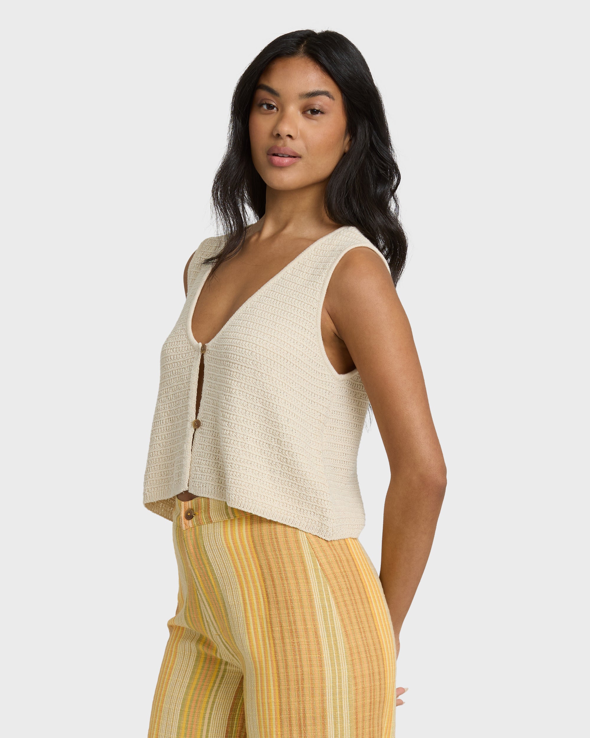 Need Now Sweater Tank - White Cap | Billabong