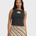 Rae Knit Tank T-Shirt - Black Sands