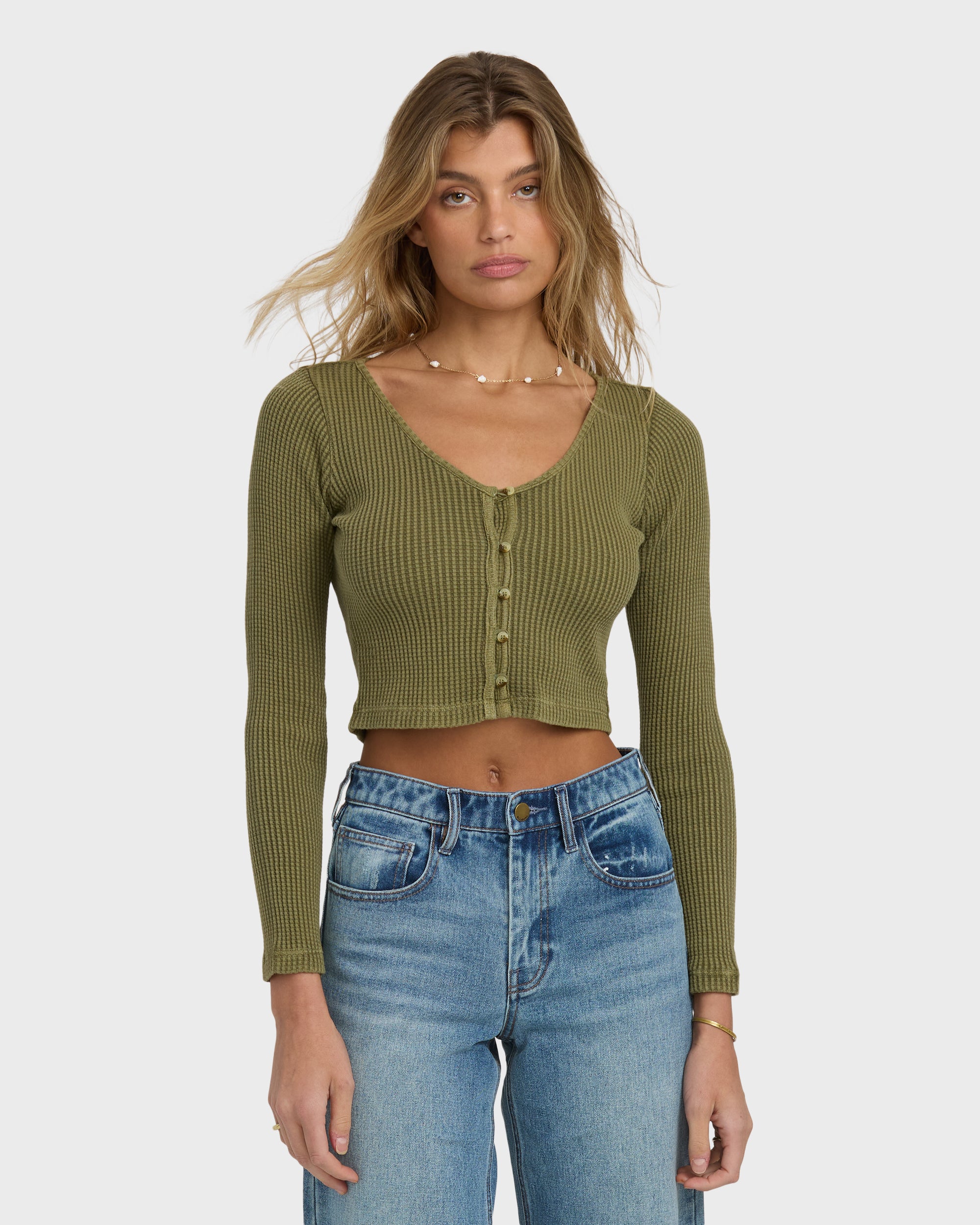 Paxton Long Sleeve Top - Martini Olive | Billabong