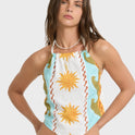 Tides Calling Woven Halter Top - Salt Crystal
