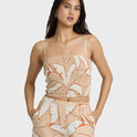 Tropic Breeze Woven Tank - Stone