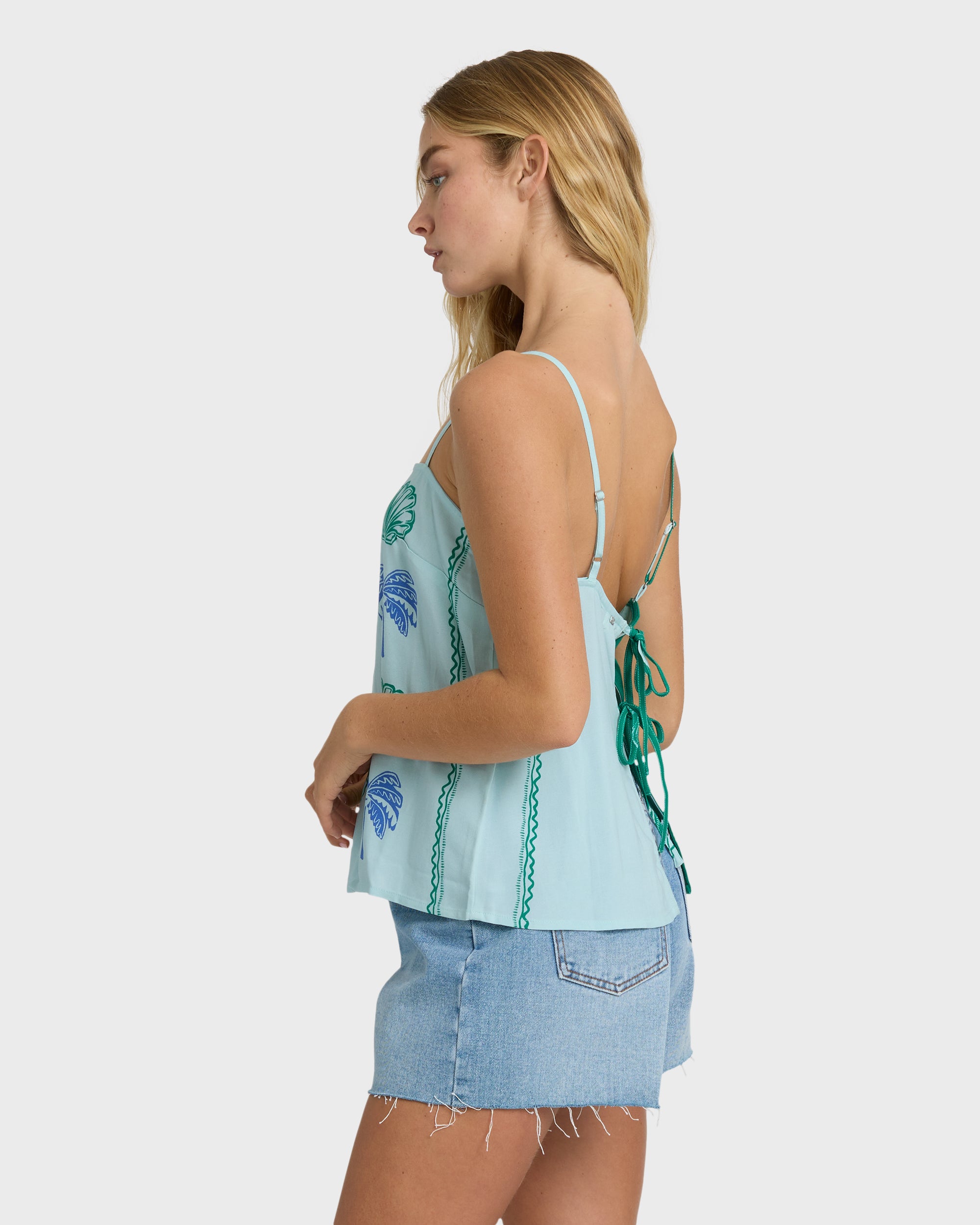 Vacay Dreams Woven Tank - Pool Blue | Billabong