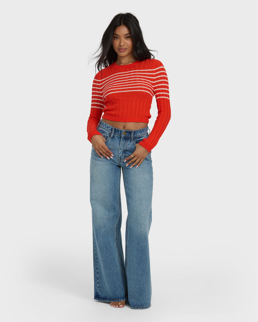 Clare Sweater - Red Aloha