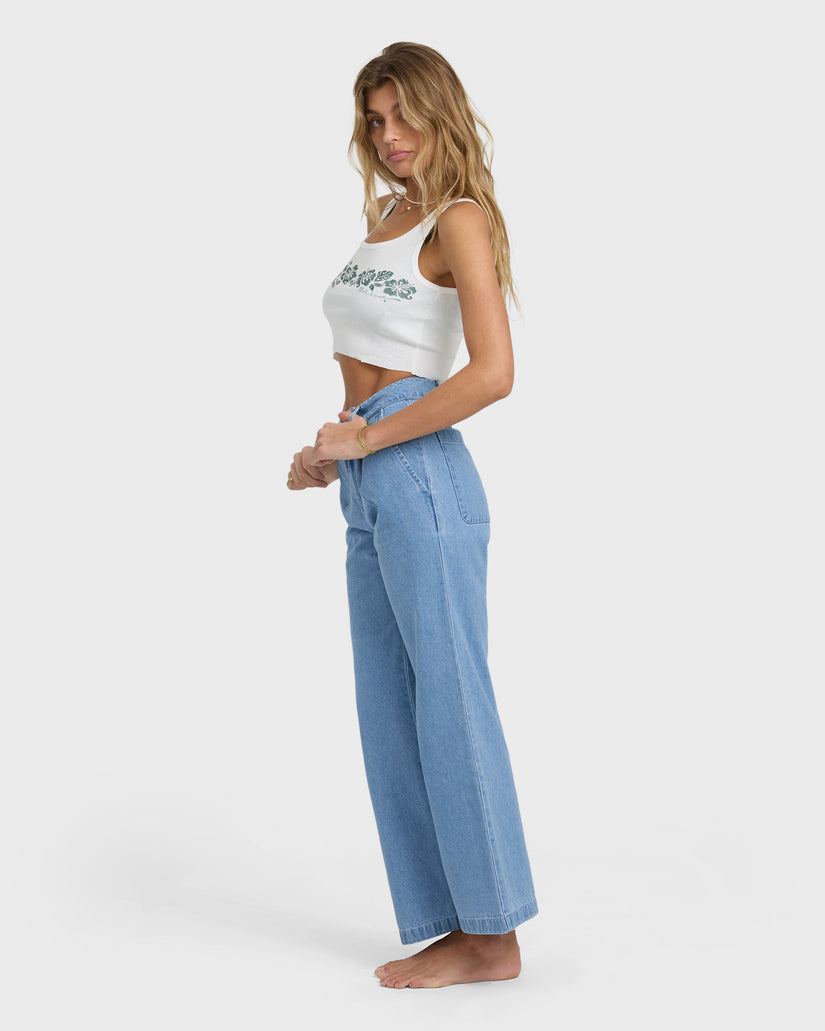 Wave Washed Pants - Sea Blue