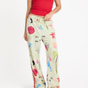 Lottie Hall Woven Elastic Waist Pants - Sunny Lime