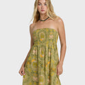 Tropical Haze Mini Dress - Cedar