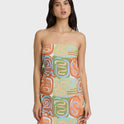 Summer Glow Mini Dress - Orange Multi
