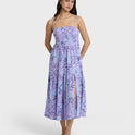Tropical Daze Midi Dress - Twilight Blue