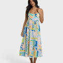 Island Life Midi Dress - Blue Multi