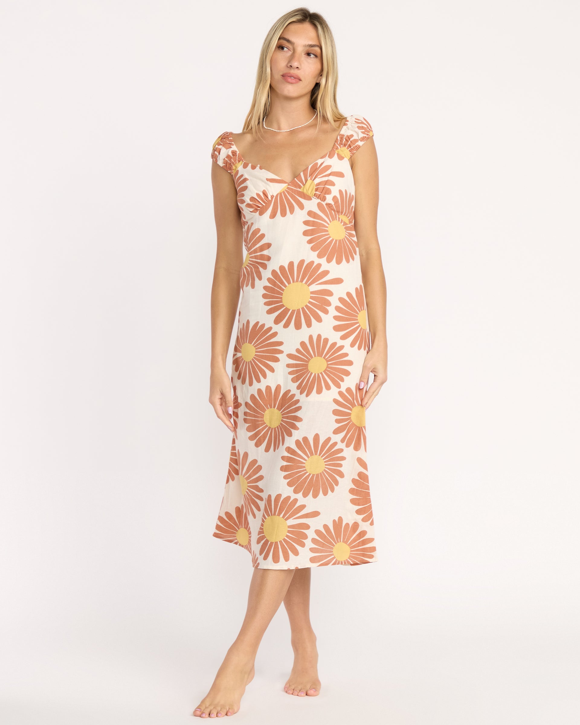 Billabong Shine On Midi Dress - Whitecap - S