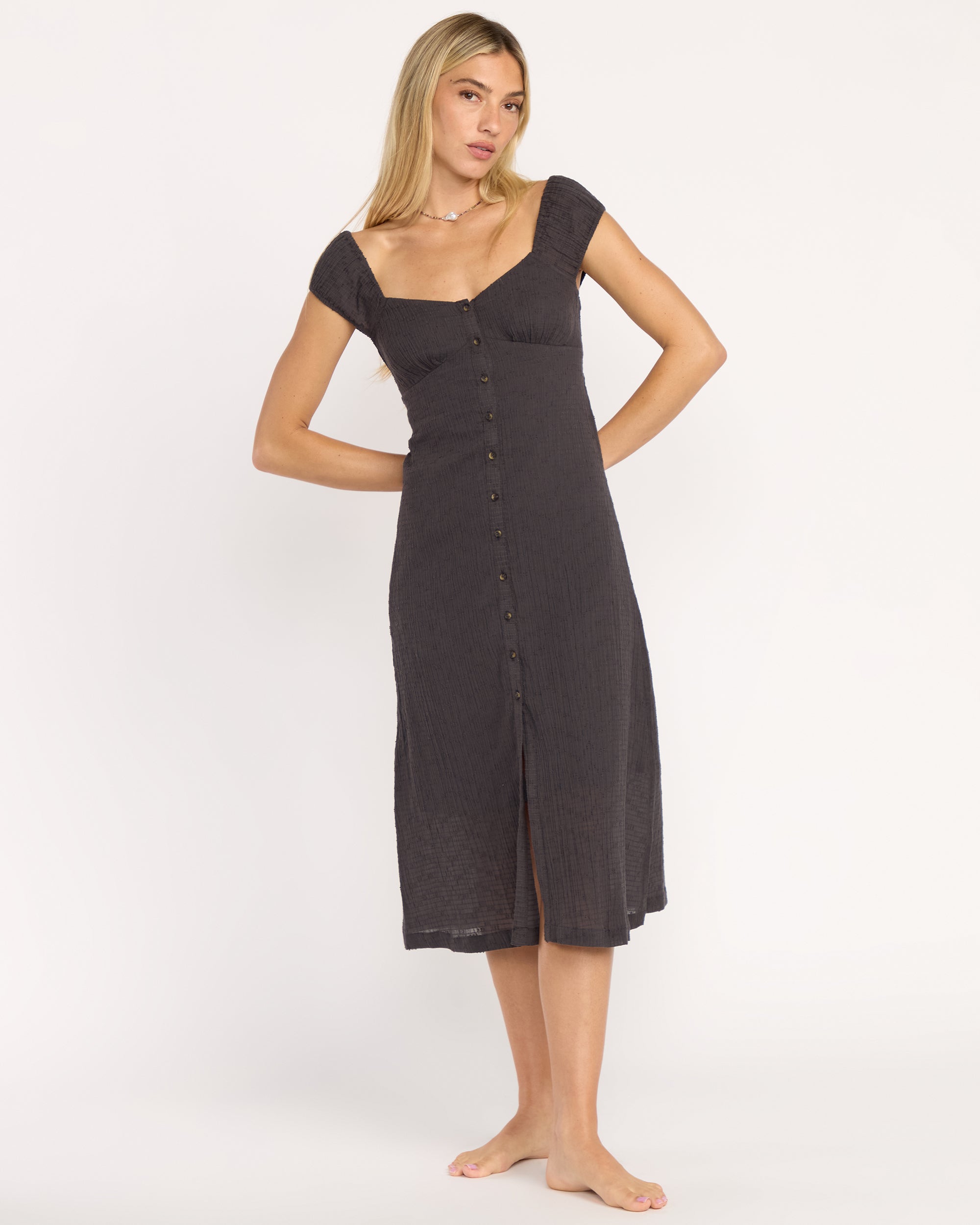 ladies casual black dresses 8apart Women Shay Pleated Ribbon Mini Dress Black / Juniors/Women M main image 0