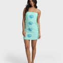 Sun Rays Mini Dress - Pool Blue