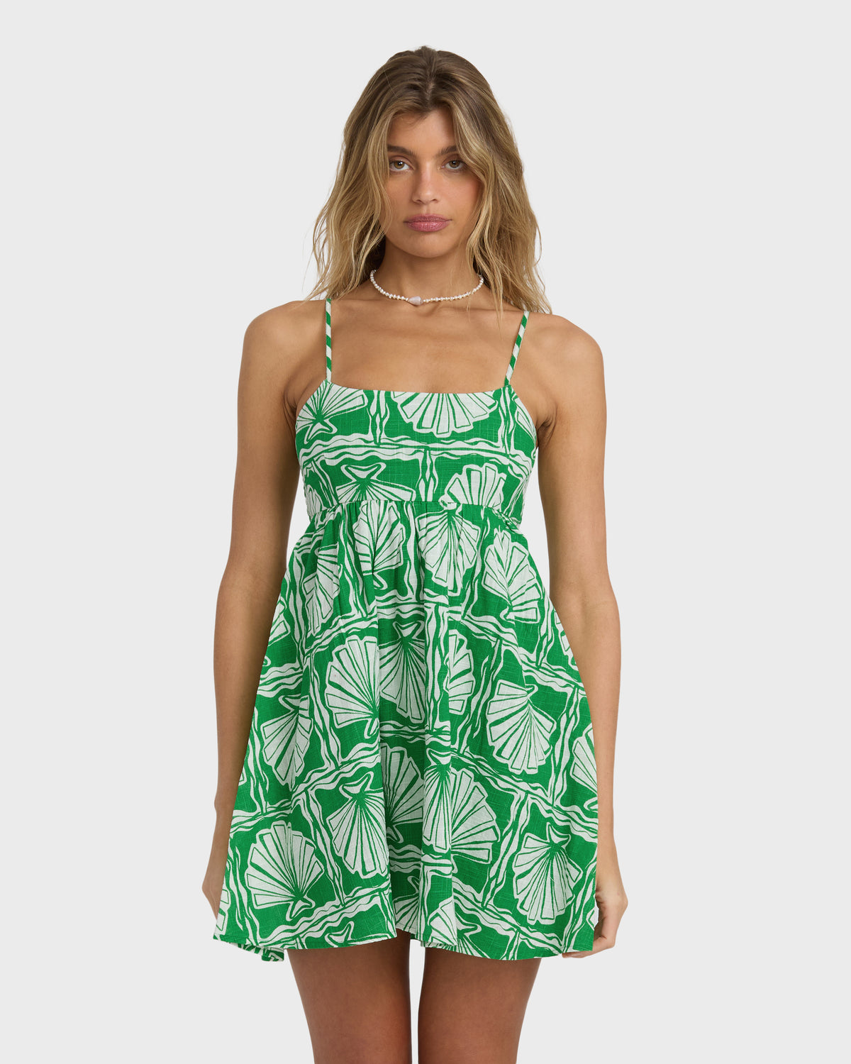 Sea-Shell-Mini-Dress-Kelly-Green-1
