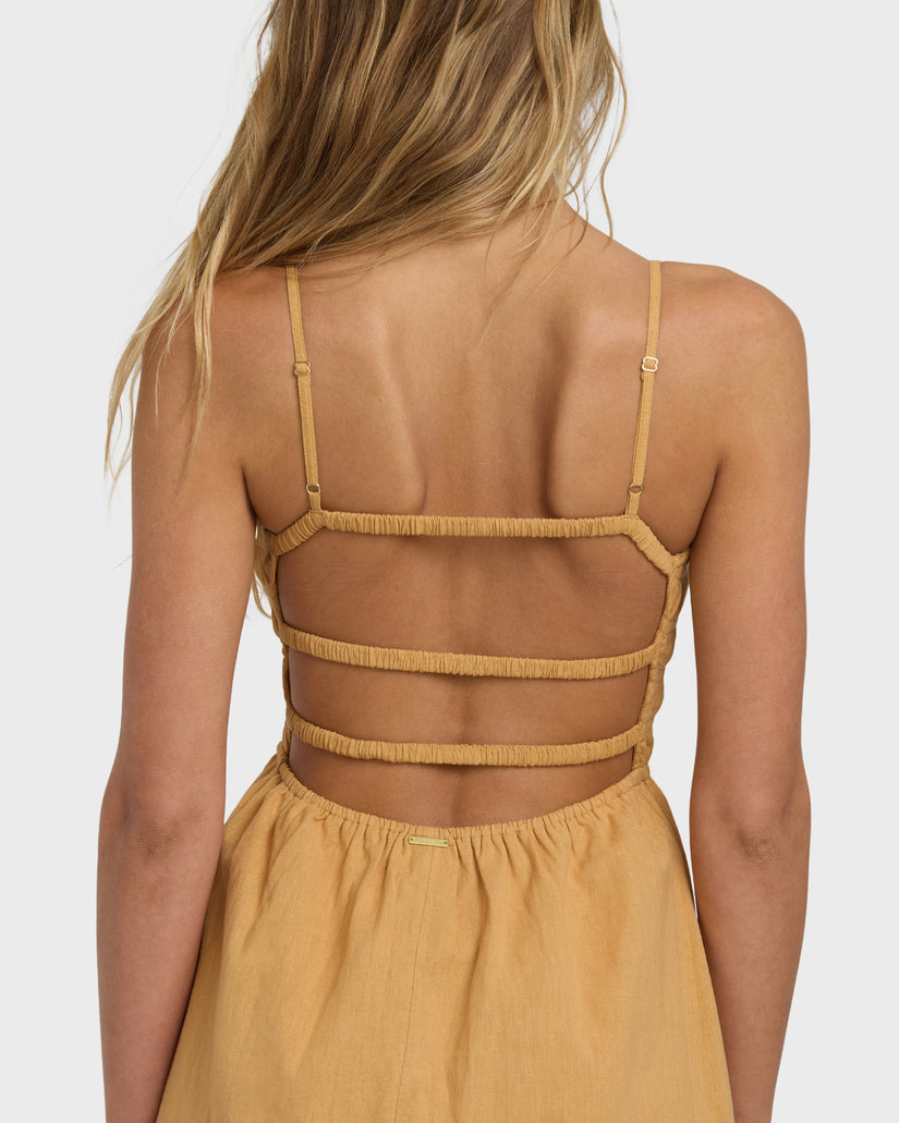 navy blue dress for baby girl Serenity CEA Butter-Cream Silk-satin Backless Halter-Neck Mini Dress main image 0