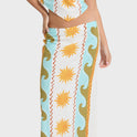 Tides Call Midi Skirt - Salt Crystal