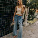 Zonte Elastic Waist Jeans - Shaded Wash