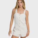 Misshape Denim Romper - Sea Salt