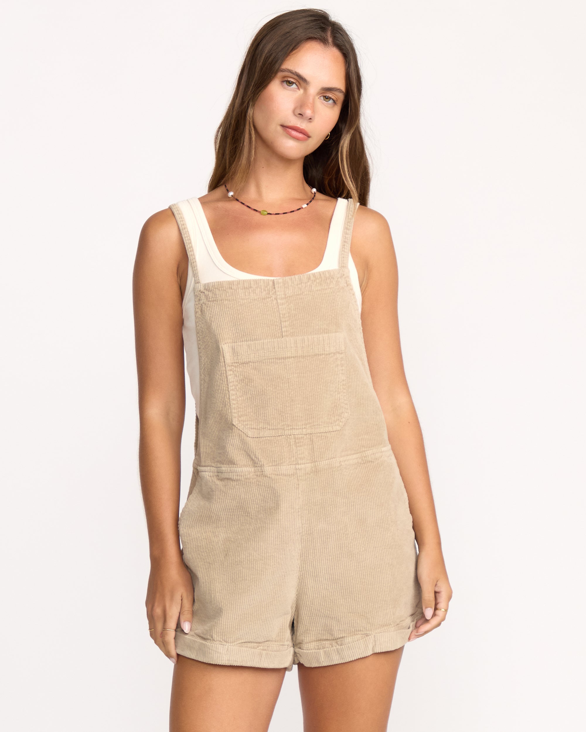 blue dress for baby girl Corduroy Teddy Overall Dress Brown / S main image 1
