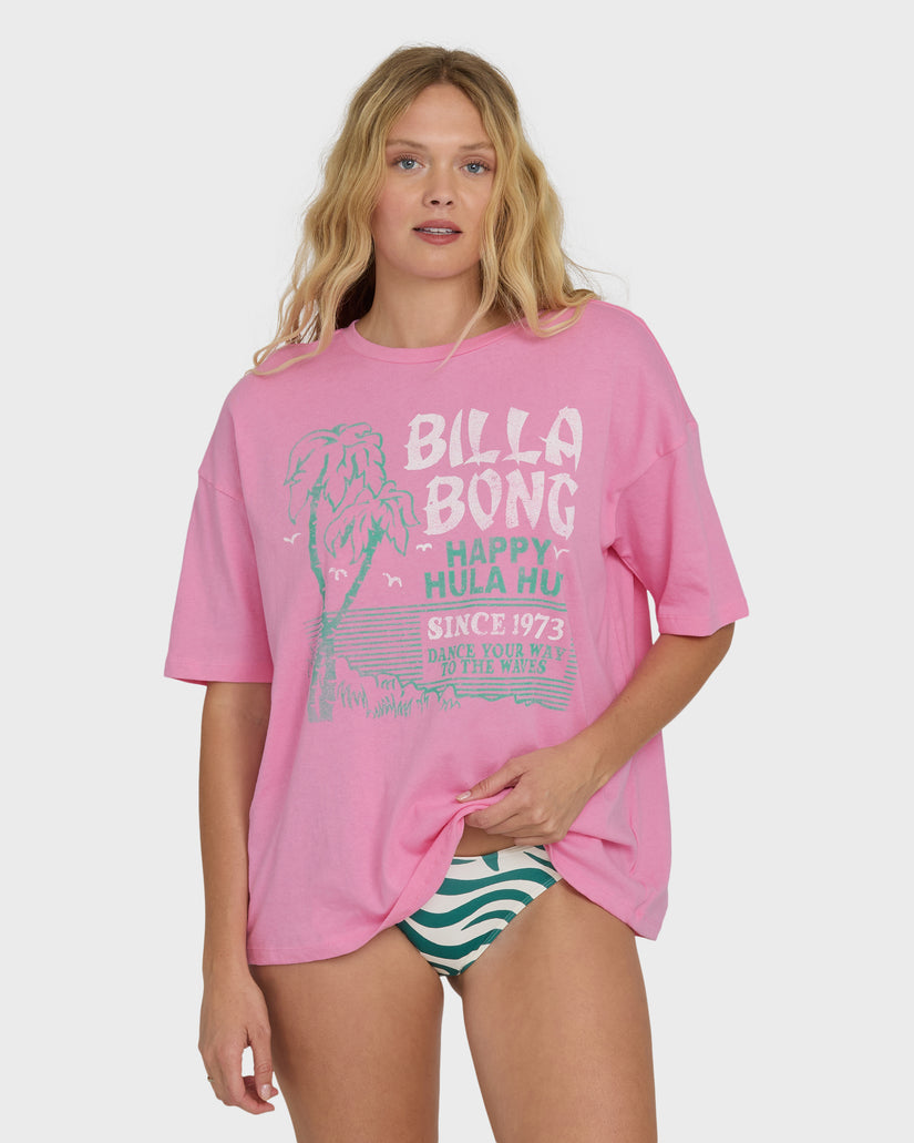 Dance Your Way Short Sleeve T-Shirt Paradise Pink Billabong