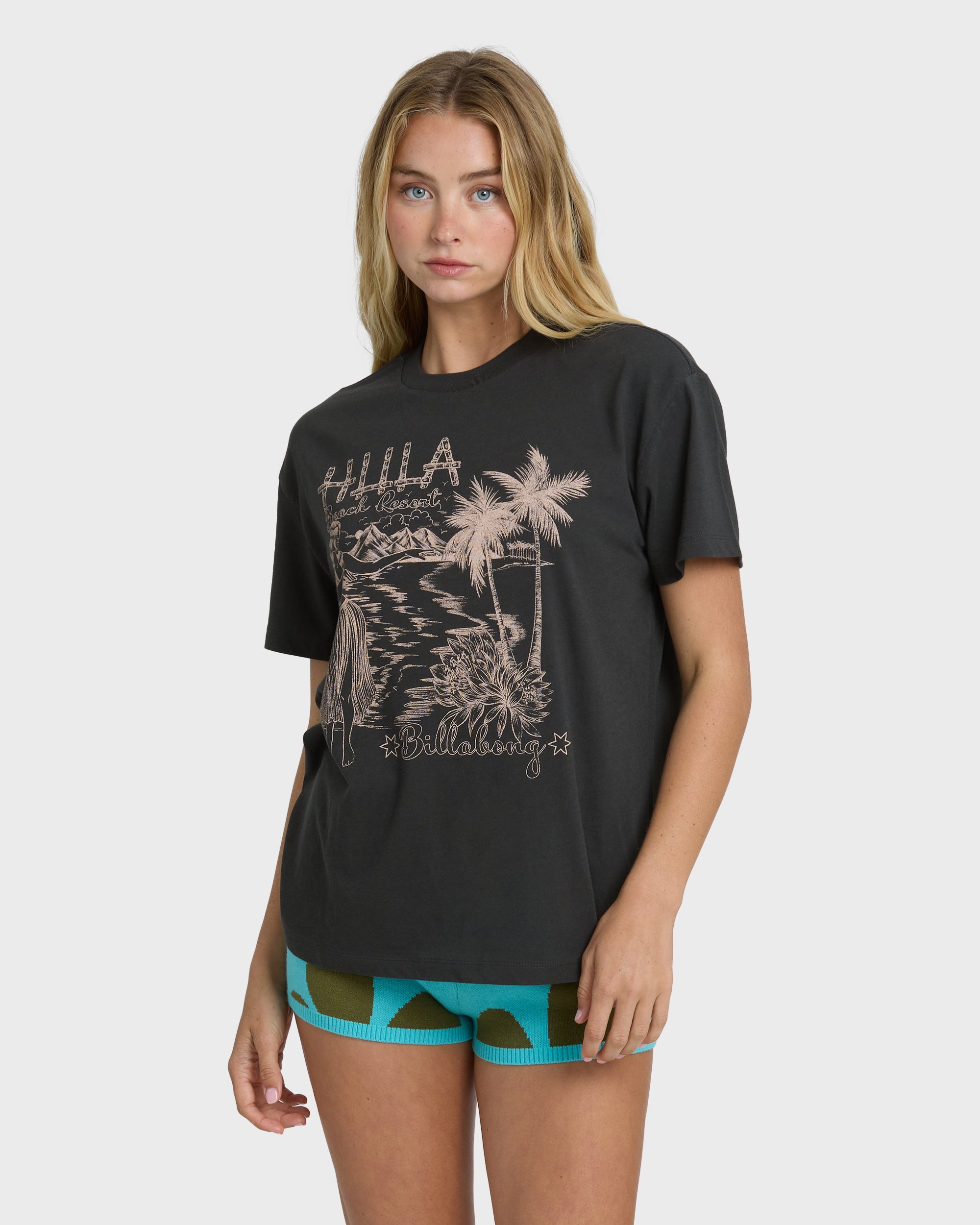 Vacay Wonder Short Sleeve Tee - Off Black | Billabong