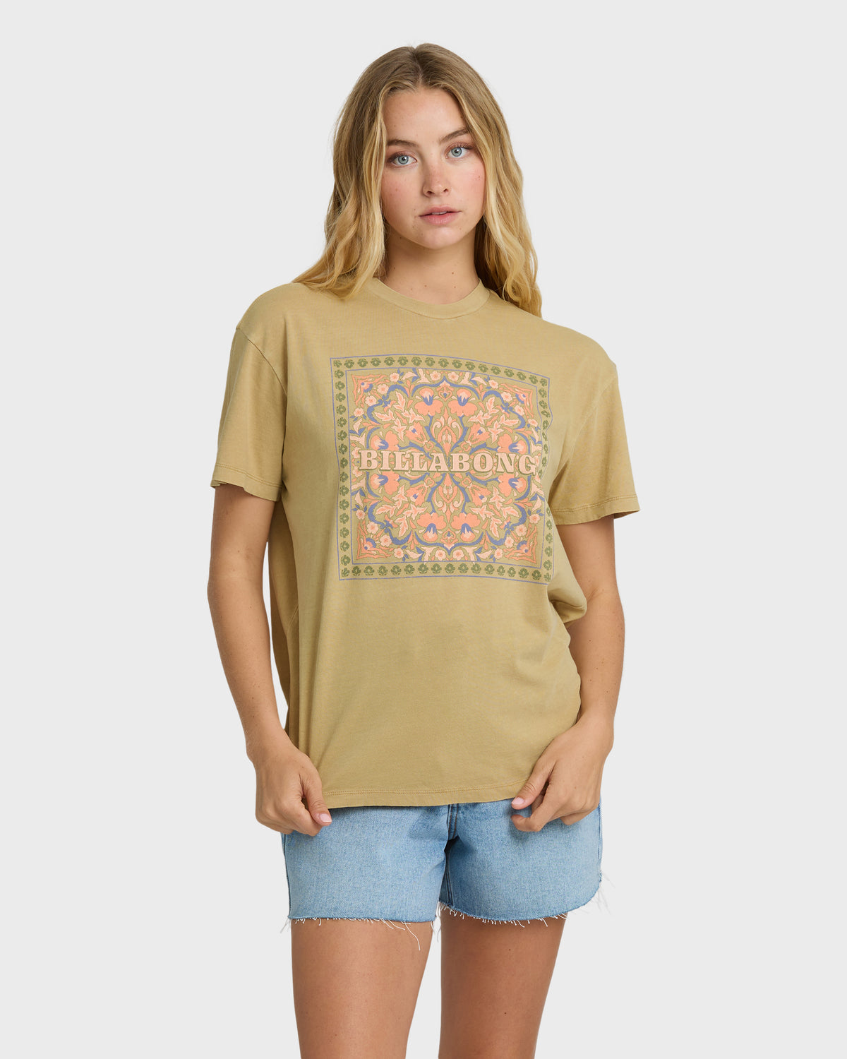 WOMENS-KNIT-SHORT-SLV-GRAPHIC-TEE-STONE-1