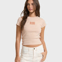 Triple Stacked Short Sleeve T-Shirt - Oatmeal