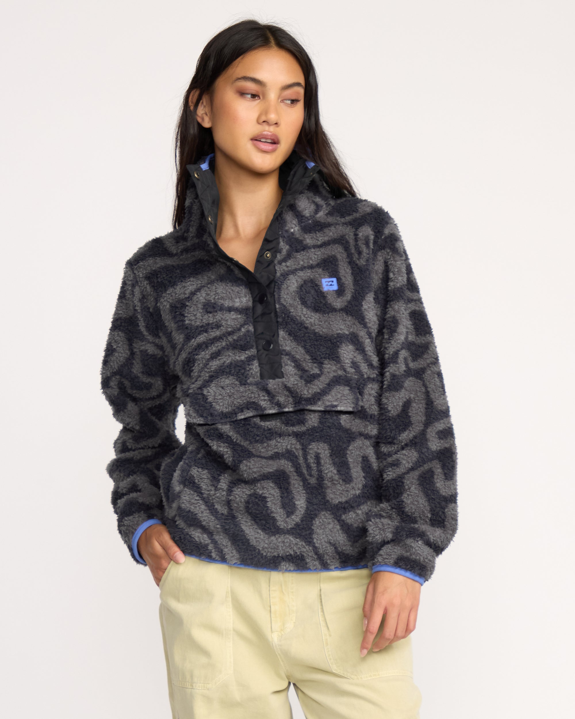 A/Div Switchback Pullover Half Snap Fleece - Black Sands | Billabong