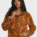 A/Div Switchback Pullover Half Snap Sherpa Fleece - Faded Orange