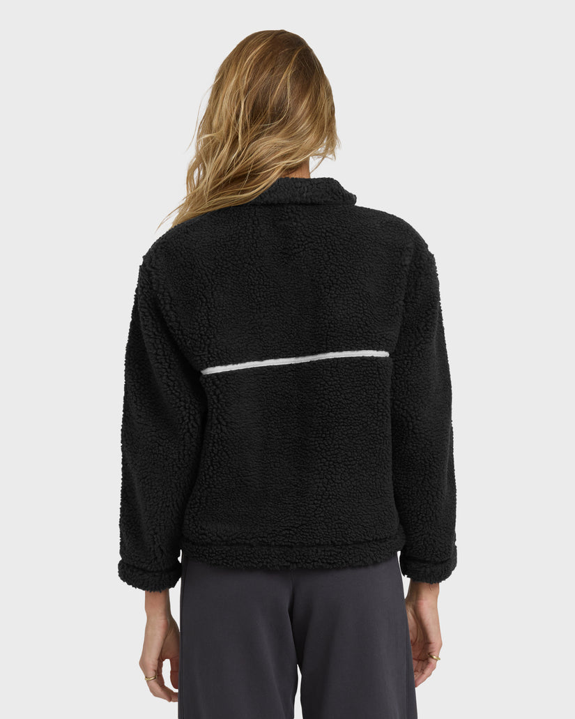 Pull Sherpa demi-zip Getting Warm - Black Sands