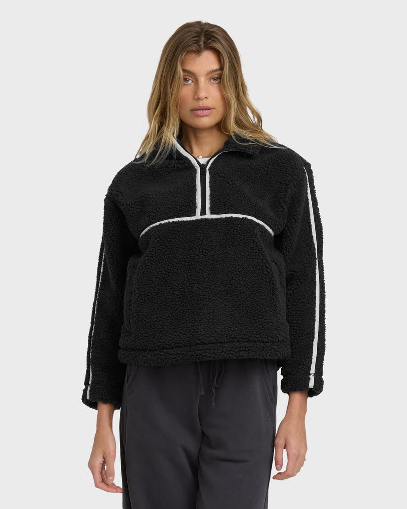 Pull Sherpa demi-zip Getting Warm - Black Sands