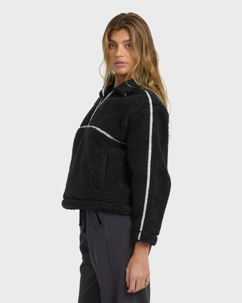 Pull Sherpa demi-zip Getting Warm - Black Sands
