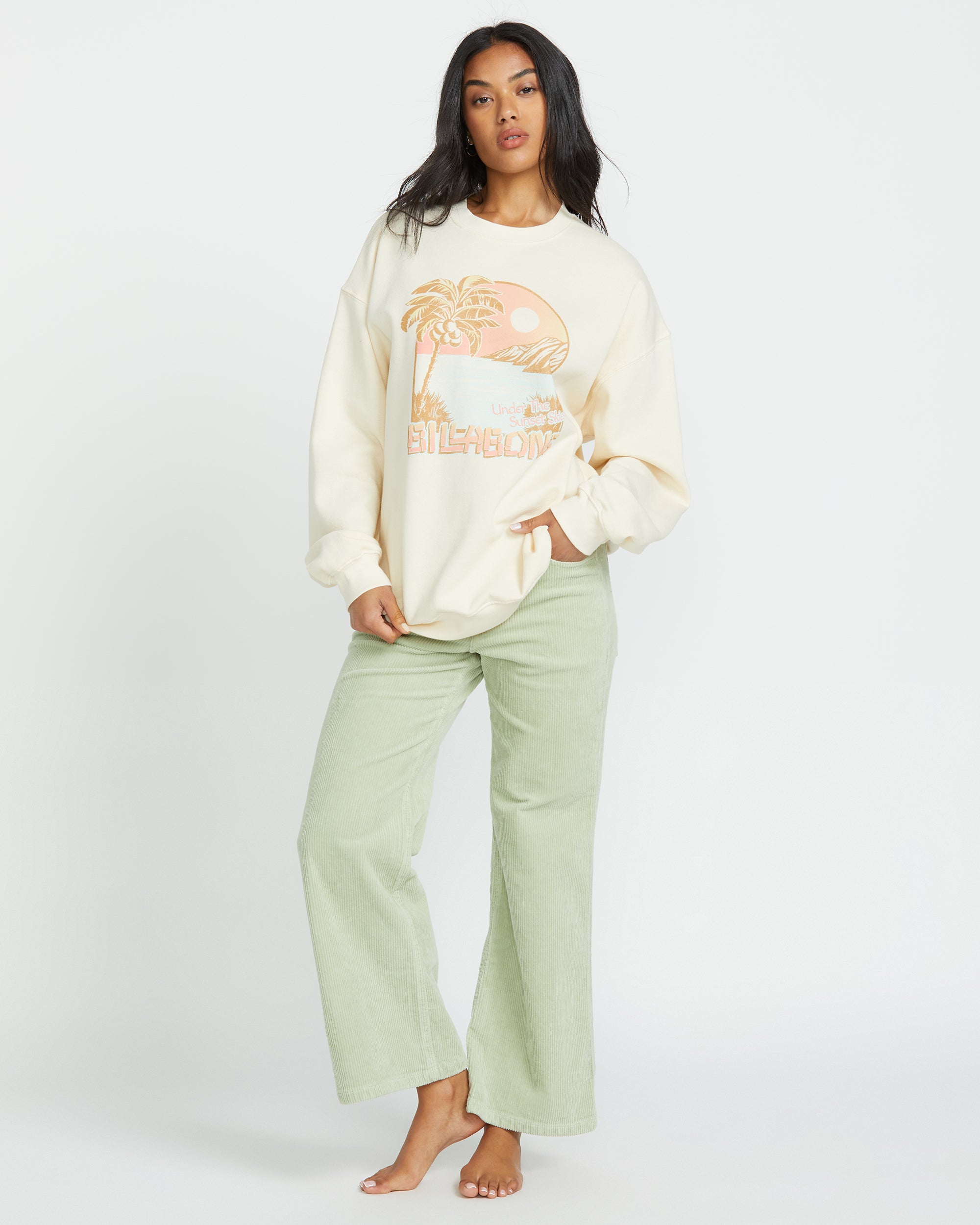 Ride In Crew Sweatshirt - Whitecap1 | Billabong