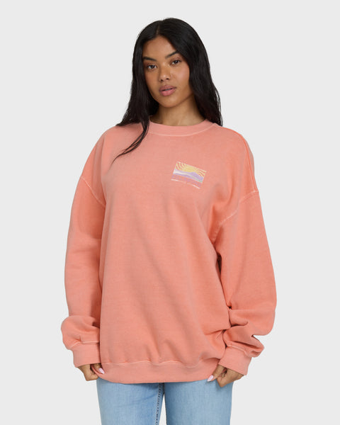 Ride In Crewneck Sweatshirt - Peach Out | Billabong