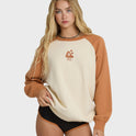 Blissed Out Crewneck Sweatshirt - Caramel Cafe