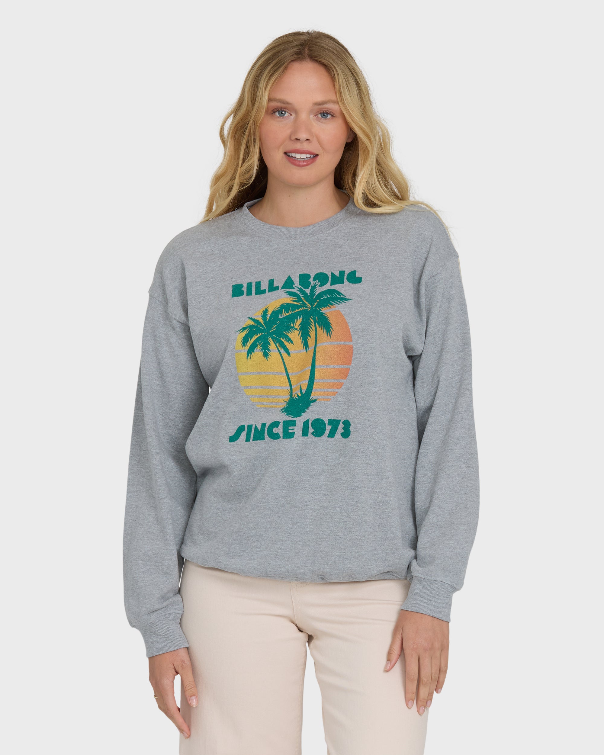 My Fave Beach Crewneck Sweatshirt - Heather Gray – Billabong