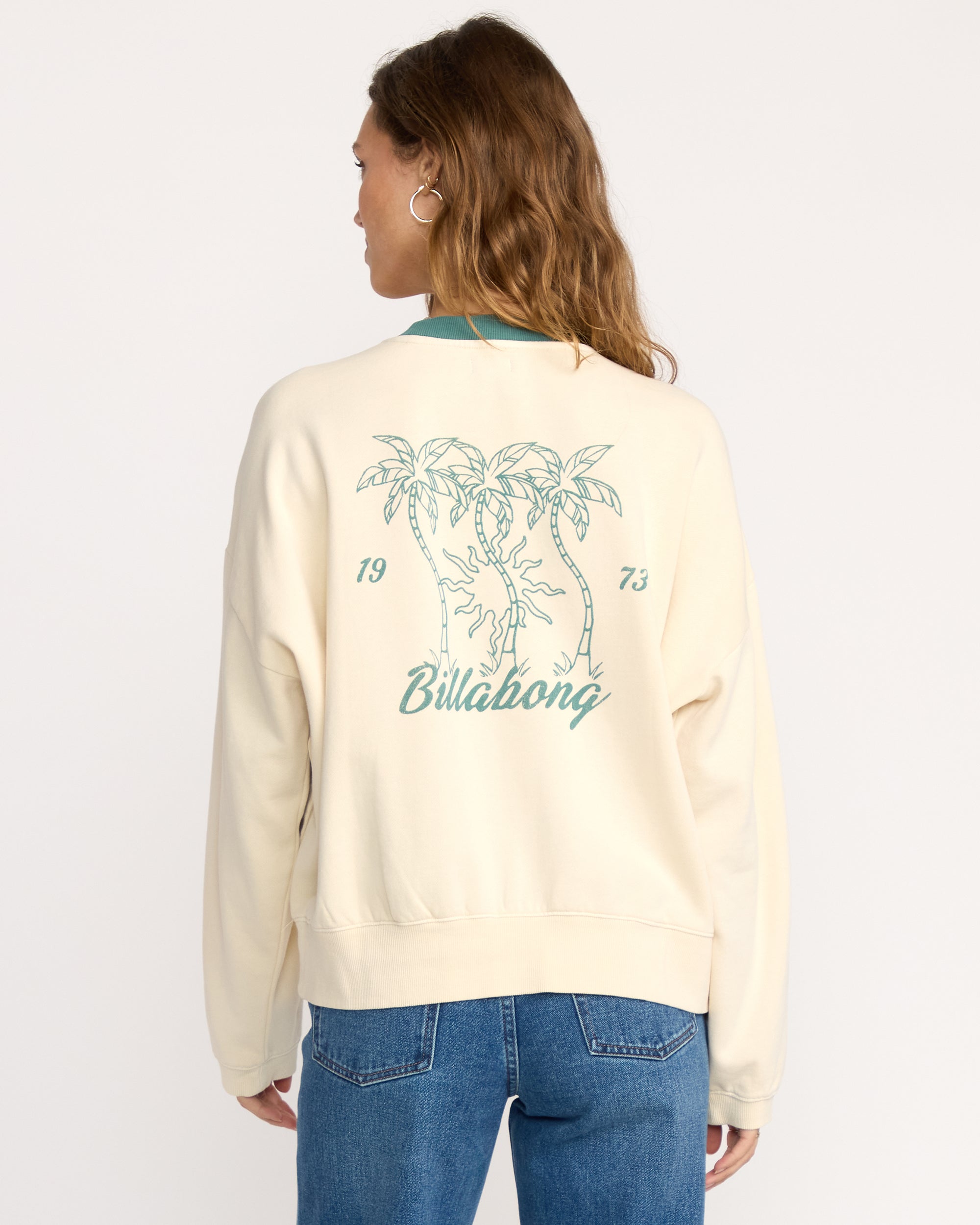 Triple Palms Crewneck Sweatshirt - Whitecap | Billabong