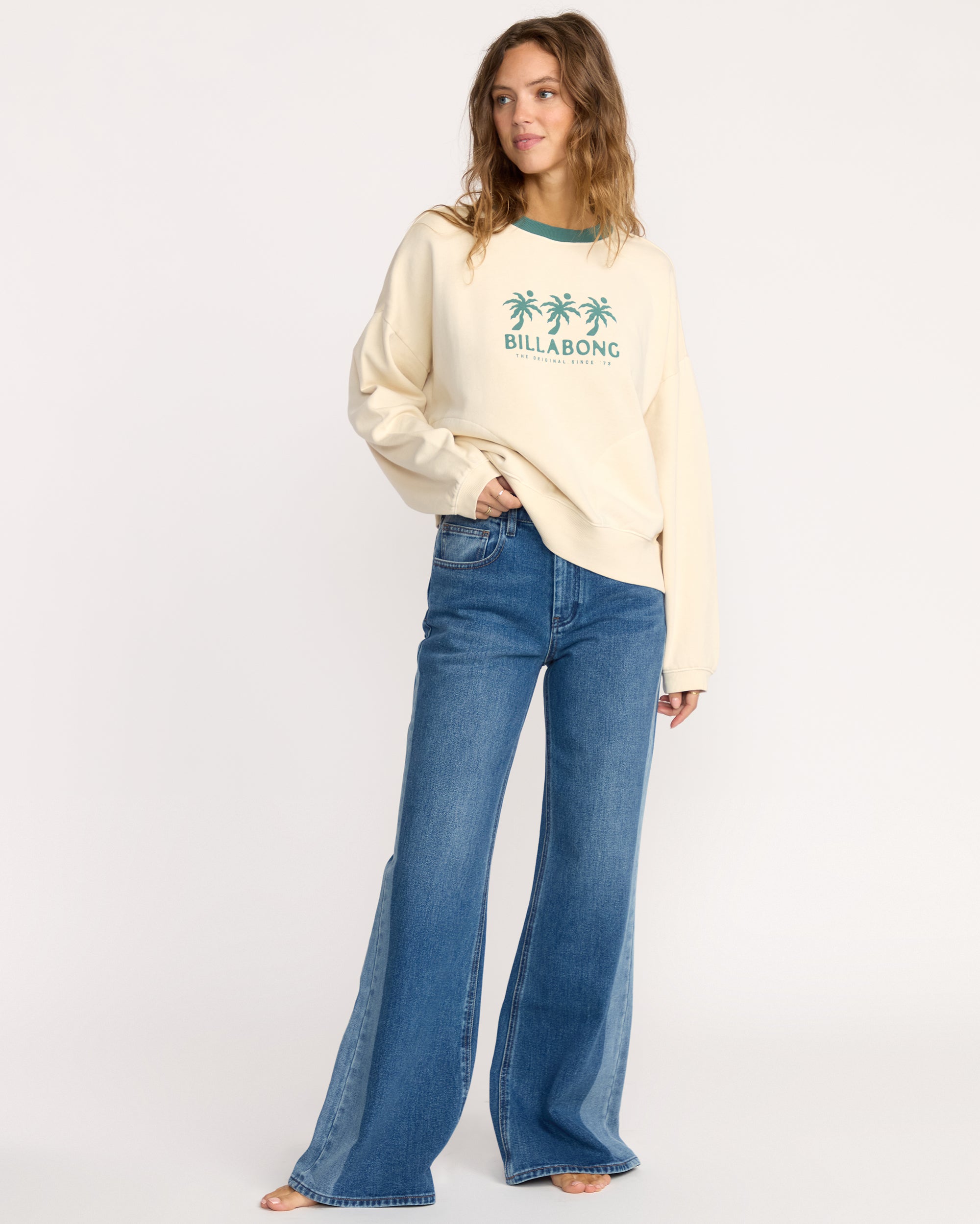 Triple Palms Crewneck Sweatshirt - Whitecap | Billabong