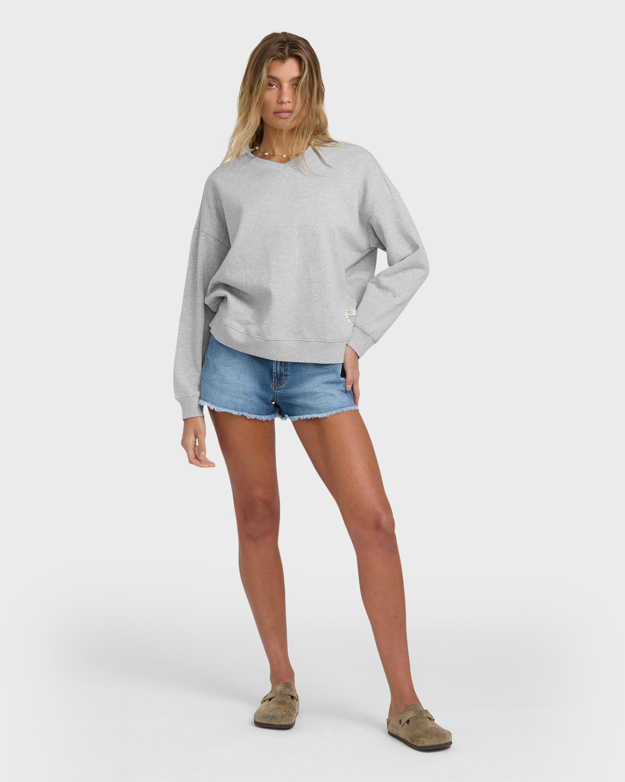 Cambridge V-neck Sweatshirt - Heather Grey | Billabong