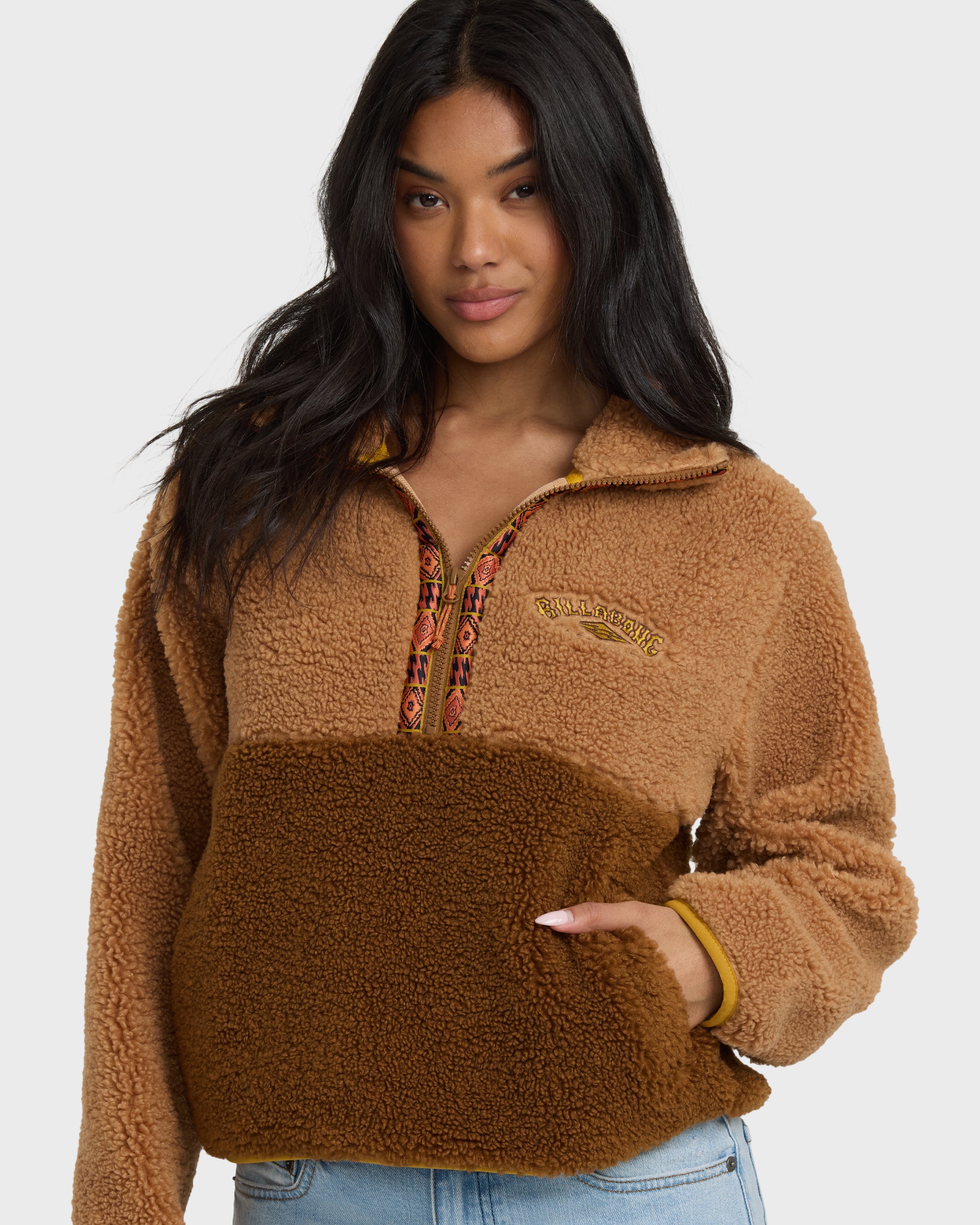 A/Div Horizon Mock Neck Half Zip Sweatshirt - Truffle | Billabong