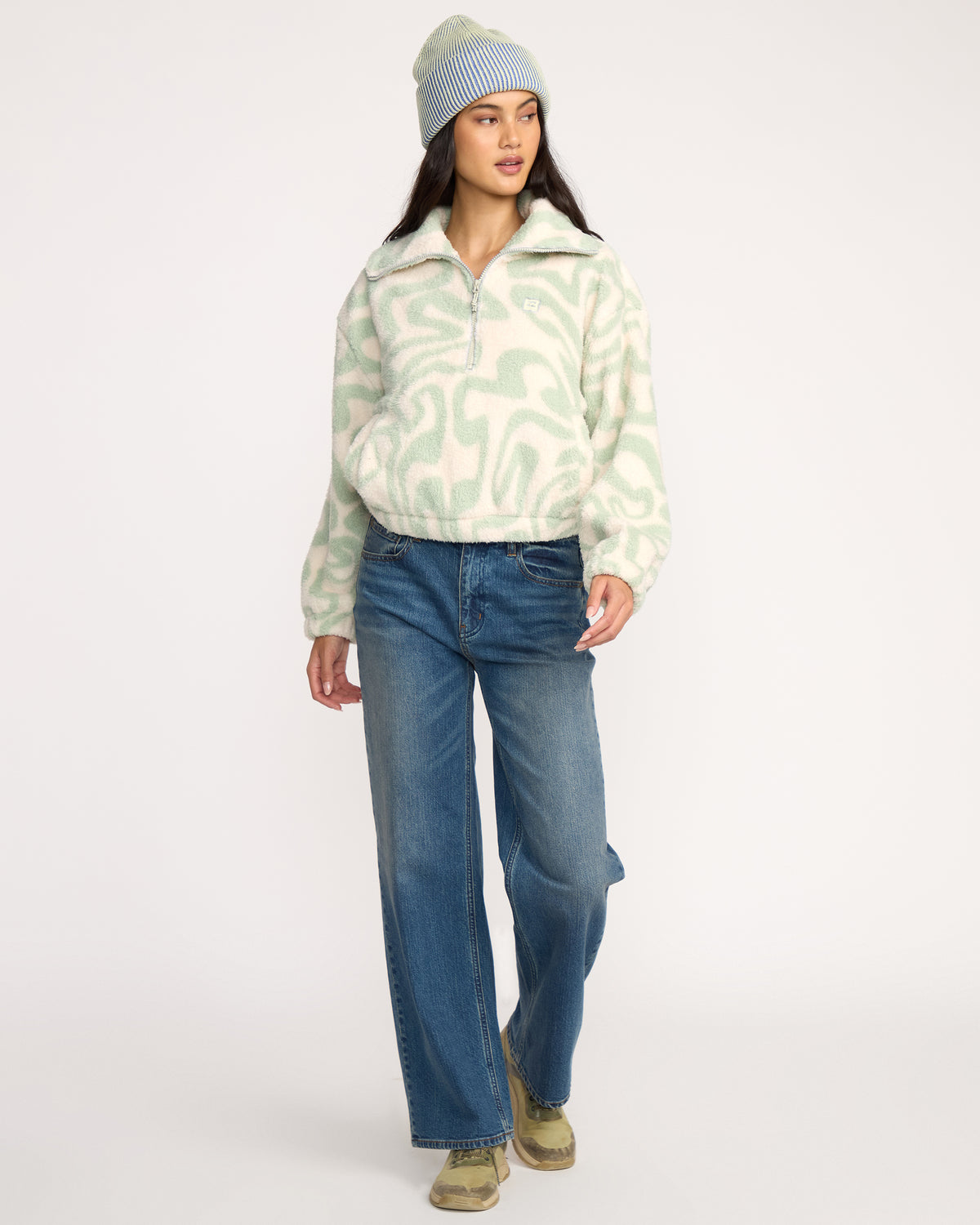 Barra-Half-Zip-Sweatshirt-Green-Haze-4