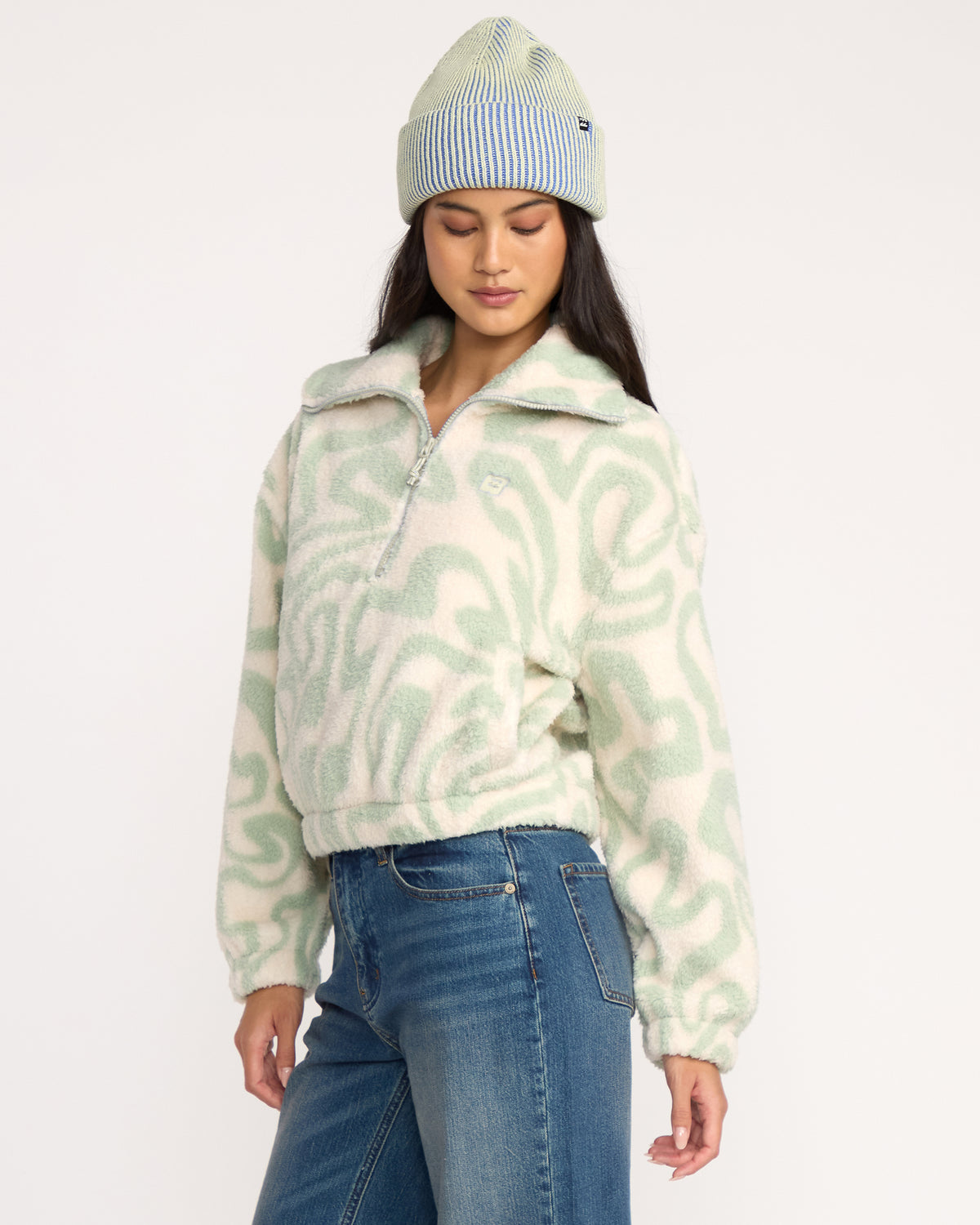 Barra-Half-Zip-Sweatshirt-Green-Haze-3