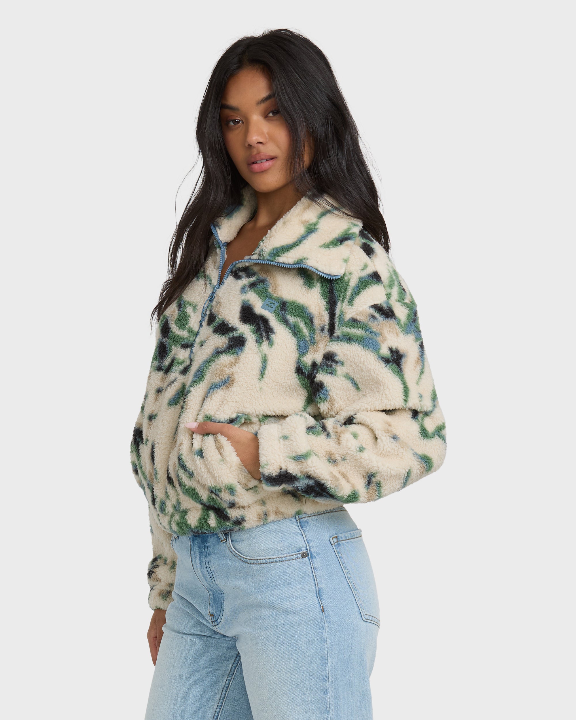 A/Div Barra Half Zip Sherpa Fleece - Whitecap | Billabong
