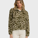 First Light Sherpa Front Zip Fleece - Martini Olive