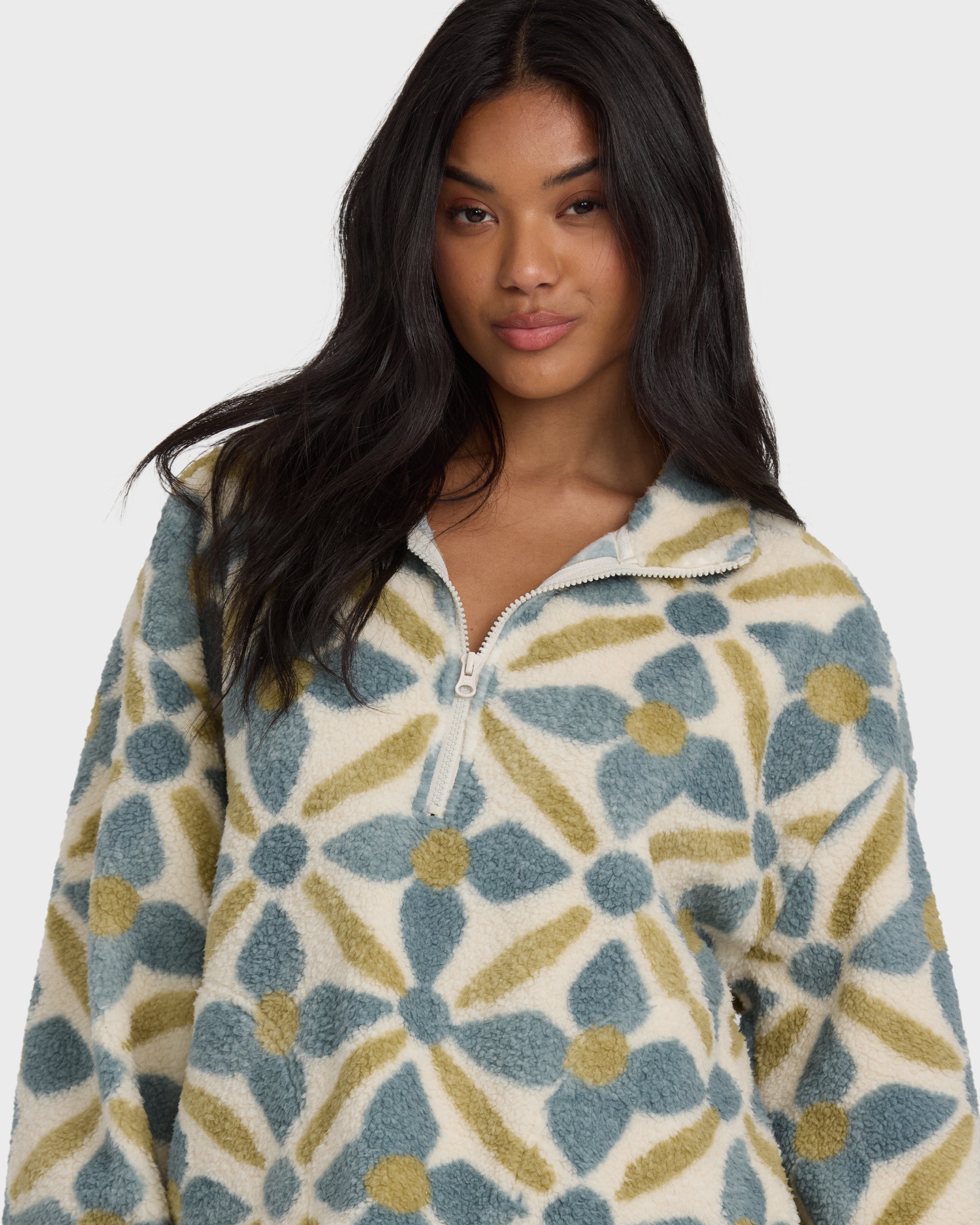 BILLABONG ロンスプ　XL women's Billabong Womens Sweatshirt Barra Half Zip