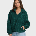 All The Time Sherpa Half Zip Sweatshirt - Spruce Green